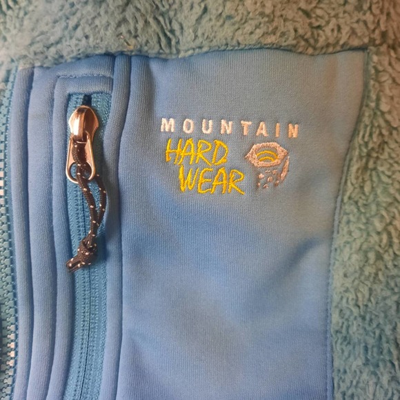 Mountain Headwear Aqua Light Blue Full Zip Polartec Fleece jacket Small Petite - Picture 3 of 7